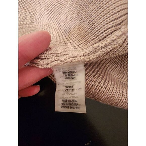 Calvin klein NWT turtleneck poncho almond one size - Picture 7 of 7